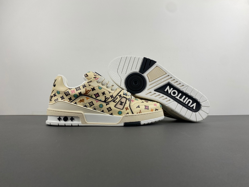 PK Batch Louis Vuitton LV trainer Cream Chocolate