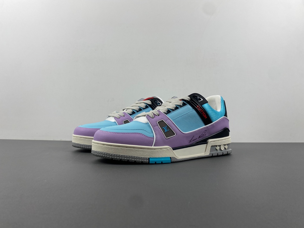PK Batch Louis Vuitton LV trainer Blue Purple US13=47