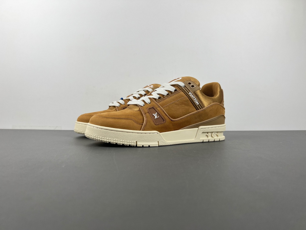 Top Batch Louis Vuitton LV trainer Brown Yellow