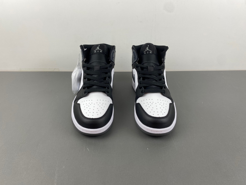 Jordan 1 Mid Black White Iron Grey