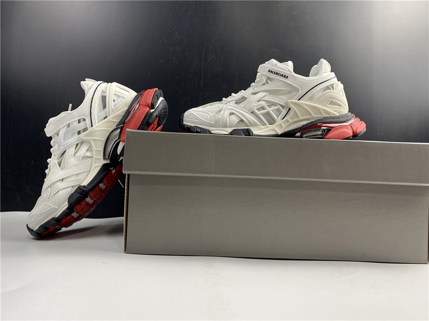 Balenciaga Track.2 Open Sneaker White Red Black