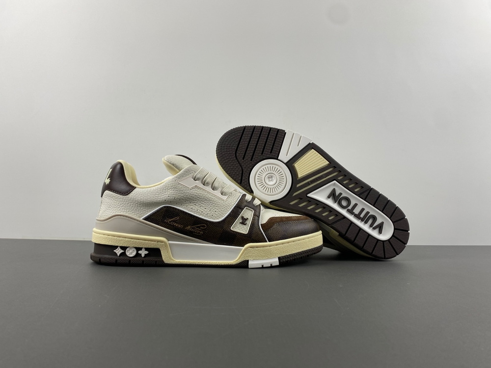 PK Batch Louis Vuitton LV trainer White Black Brown US13=47