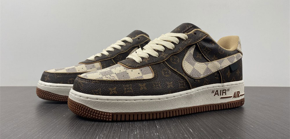 Nike Air Force 1 Low Louis Vuitton Monogram Brown Damier Azur