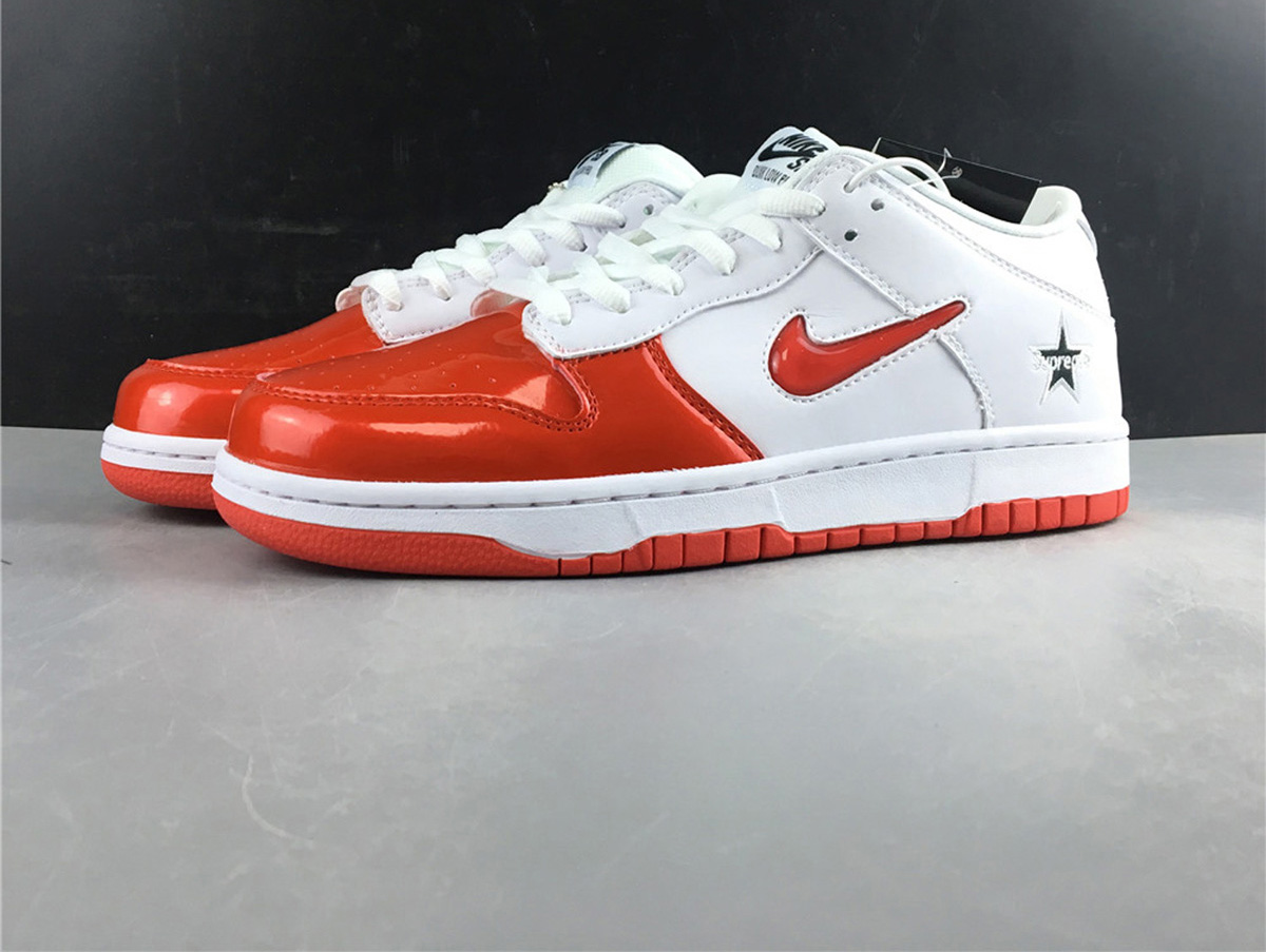 Nike SB Dunk Low Supreme Jewel Swoosh Red