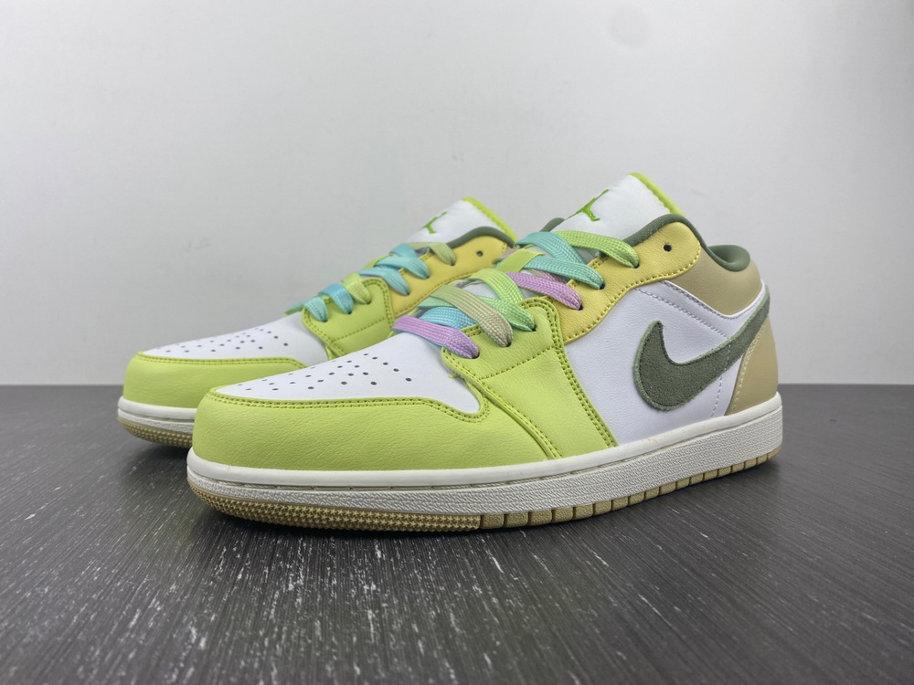 Jordan 1 Low Sail White Oil Green