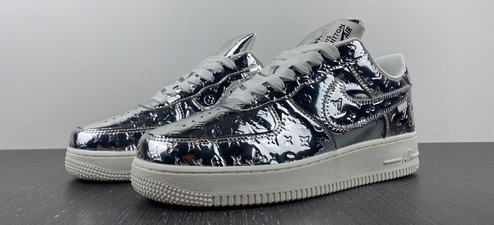 Louis Vuitton Nike Air Force 1 Low 07 Silver