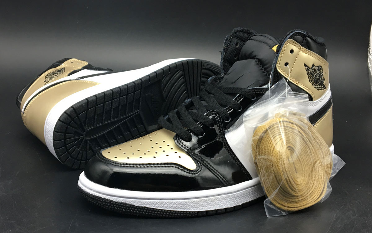 Jordan 1 Retro High NRG Patent Gold Toe