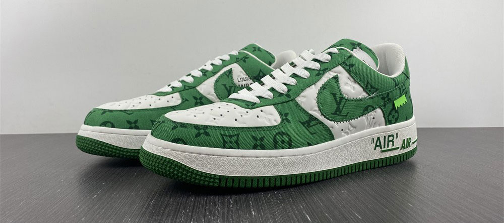 Louis Vuitton Nike Air Force 1 Low By Virgil Abloh White Green