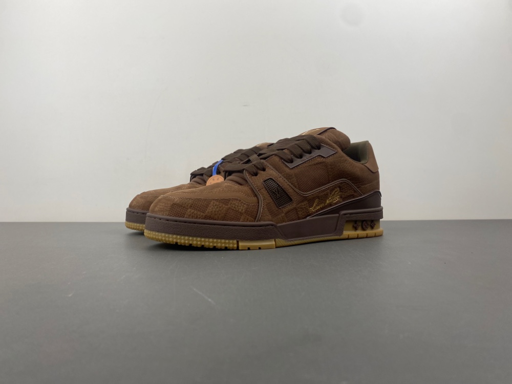 X2 Batch Louis Vuitton LV trainer Coffee