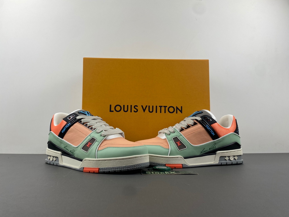 PK Batch Louis Vuitton LV trainer Orange Green US13=47