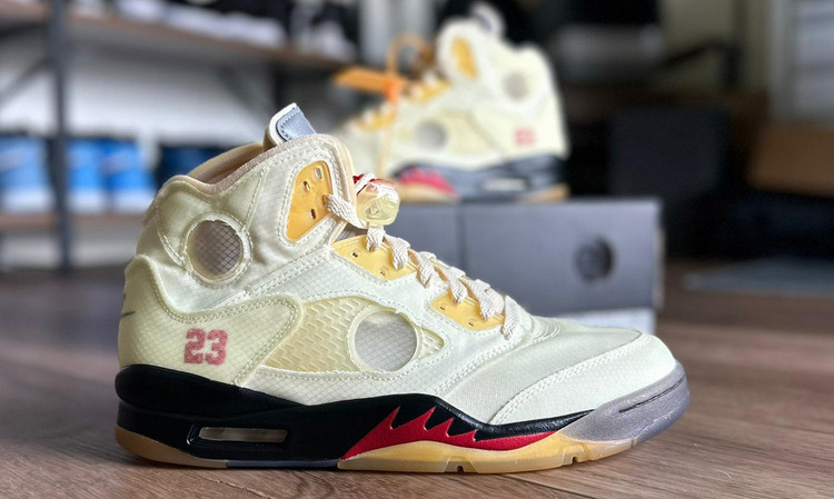LJR batch Jordan 5 Retro OFF-WHITE Sail