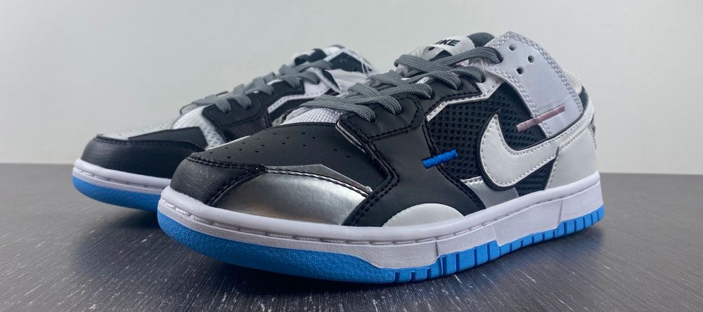 Nike Dunk Low Scrap Black Neutral Grey University Blue White
