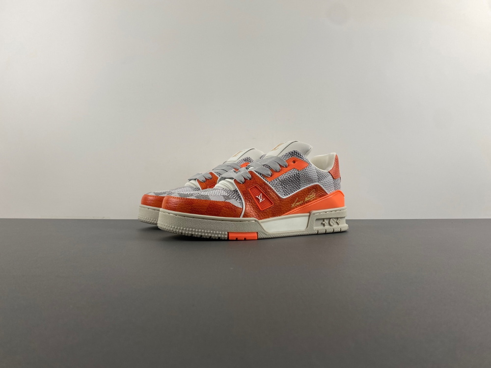 PK Batch Louis Vuitton LV trainer White Red US13=47