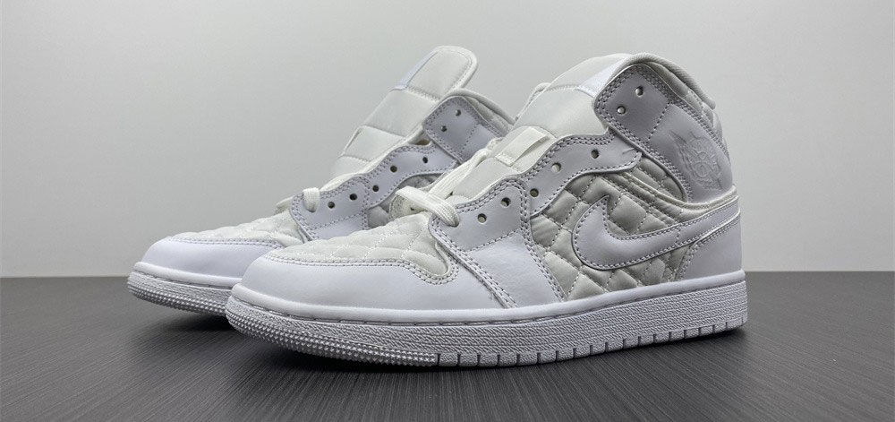 Jordan 1 Mid Quilted White