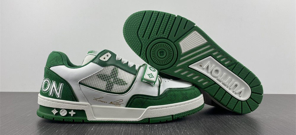 Louis Vuitton Trainer Monogram Denim Green