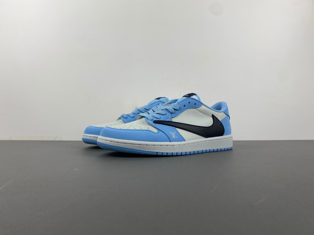 Louis Vuitton x Travis Scott Air Jordan 1 Low Blue