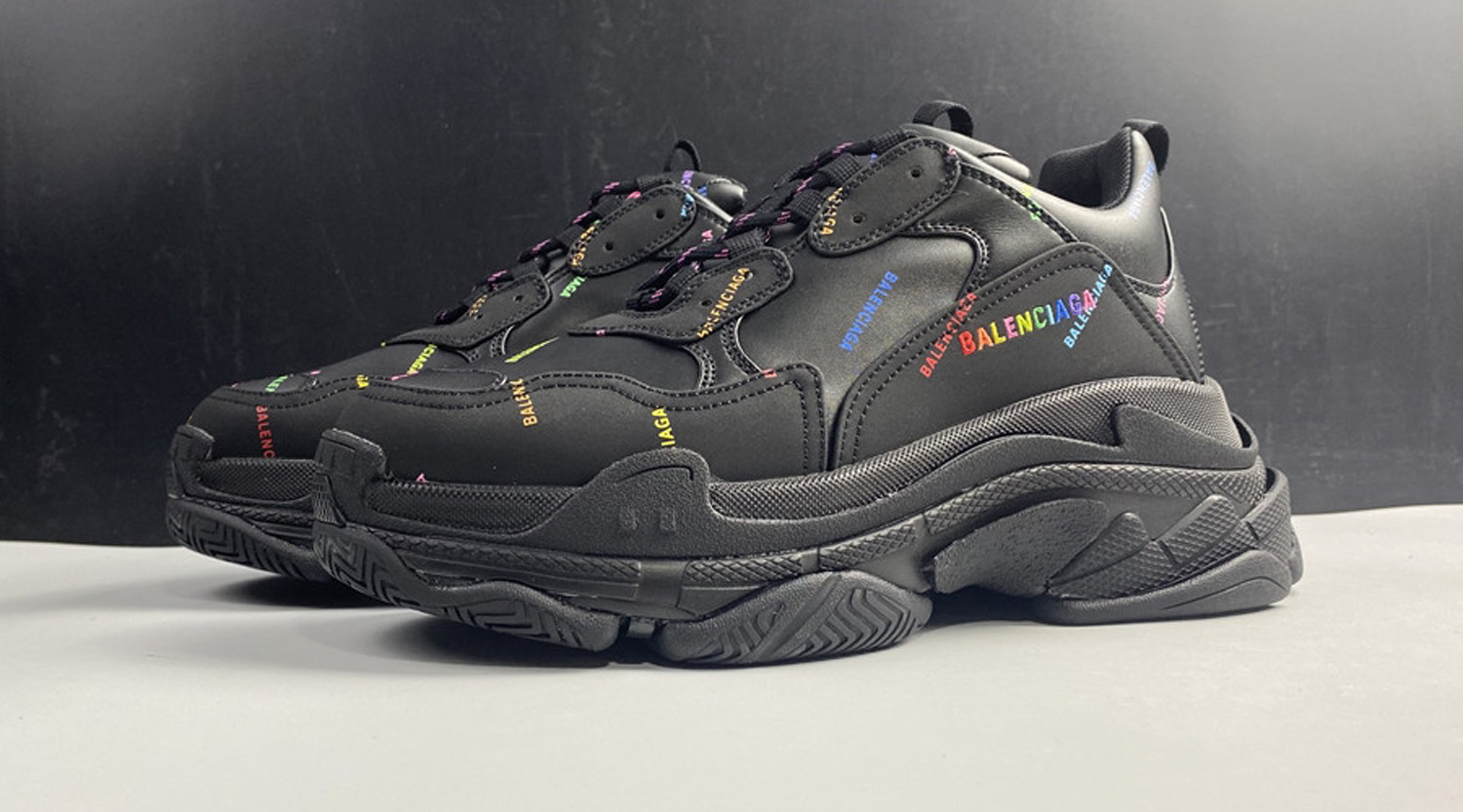 Balenciaga Triple S Letter Black Colorful