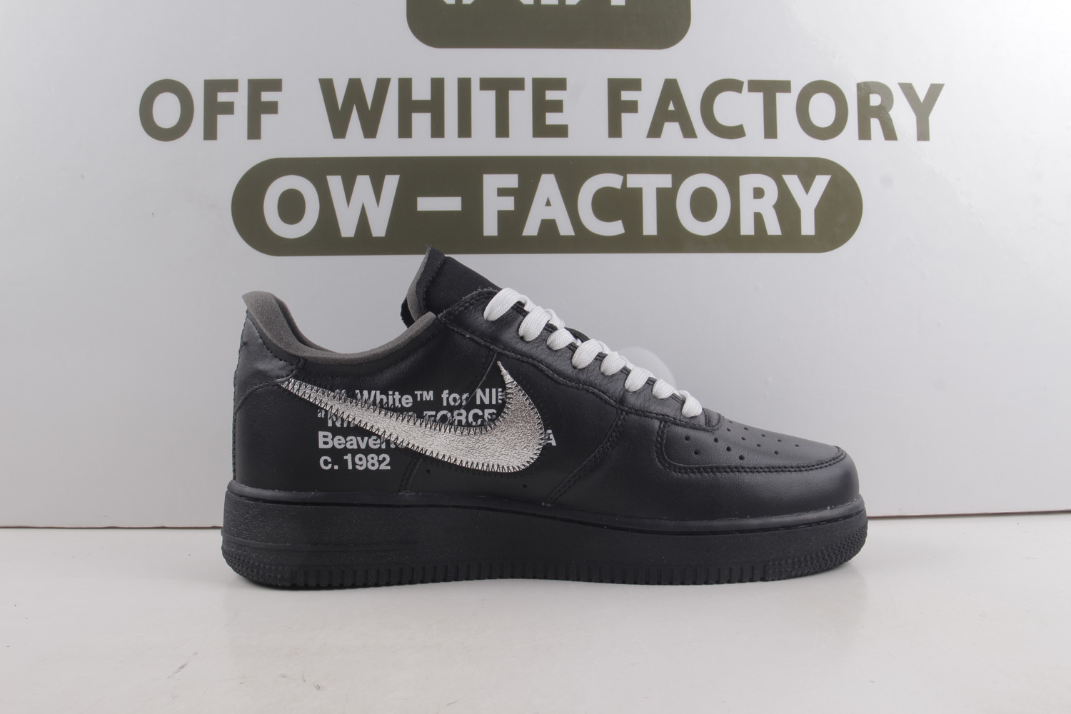@OWF Off-White x Nike Air Force 1 07 Virgil MoMa Off-White Black