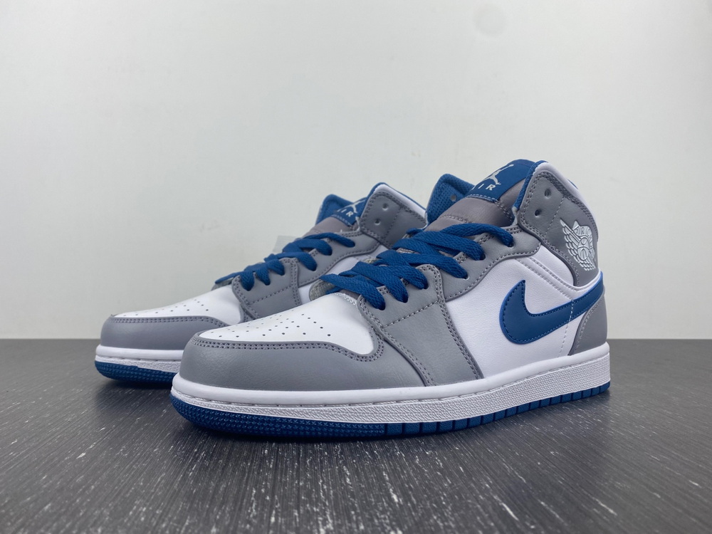 Jordan 1 Mid True Blue Cement (GS)