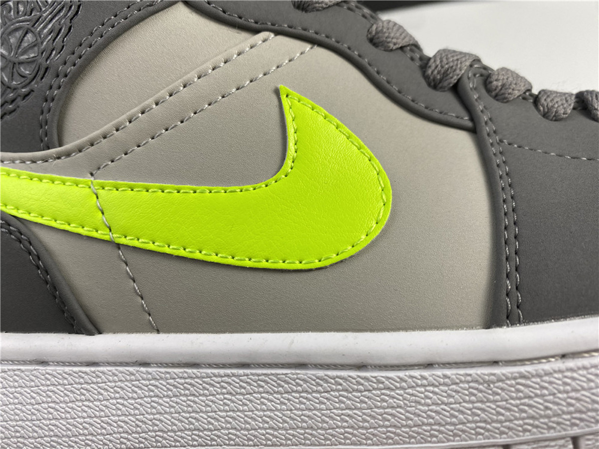 Jordan 1 Mid Gunsmoke Volt