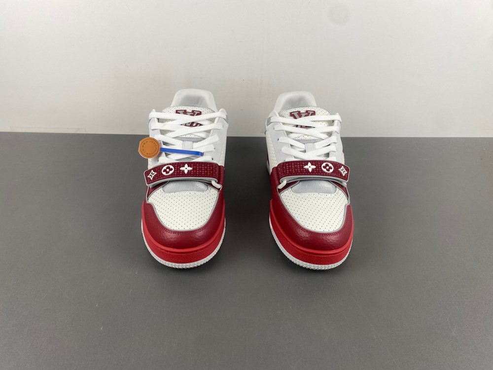 X2 Batch Louis Vuitton LV trainer White Red