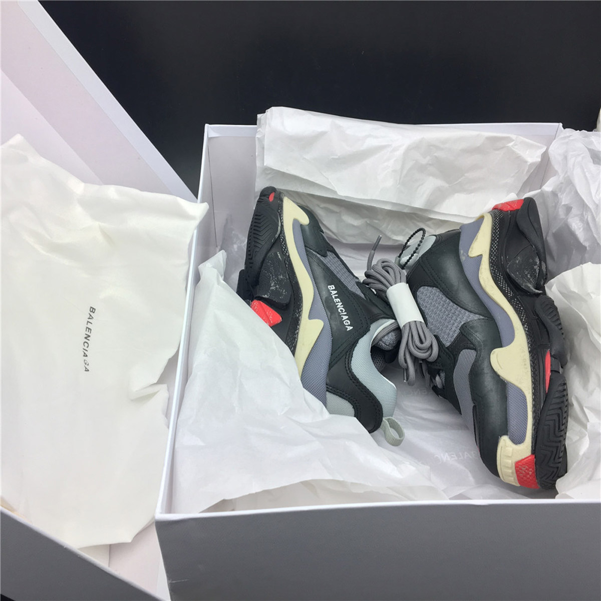 Balenciaga Triple S Black White Red (2018 Reissue)