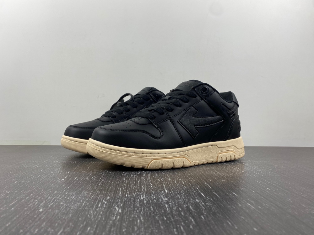 OFF-WHITE Out Of Office OOO Low Tops Black Gum