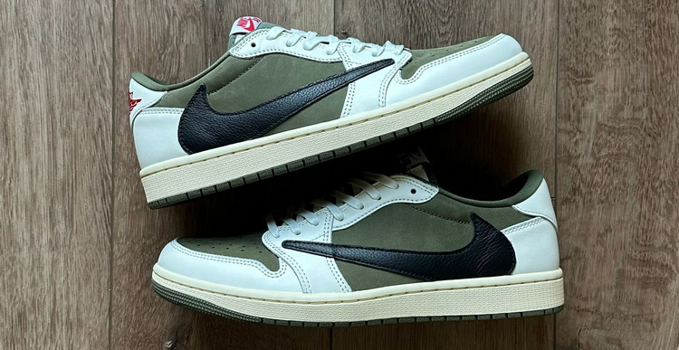 LJR batch Air Jordan 1 Retro Low OG SP Travis Scott Medium Olive