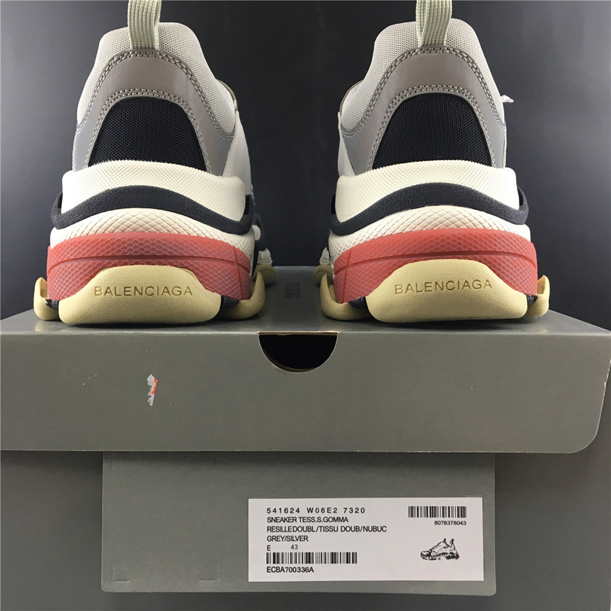 Balenciaga Triple S Silver Black 2019