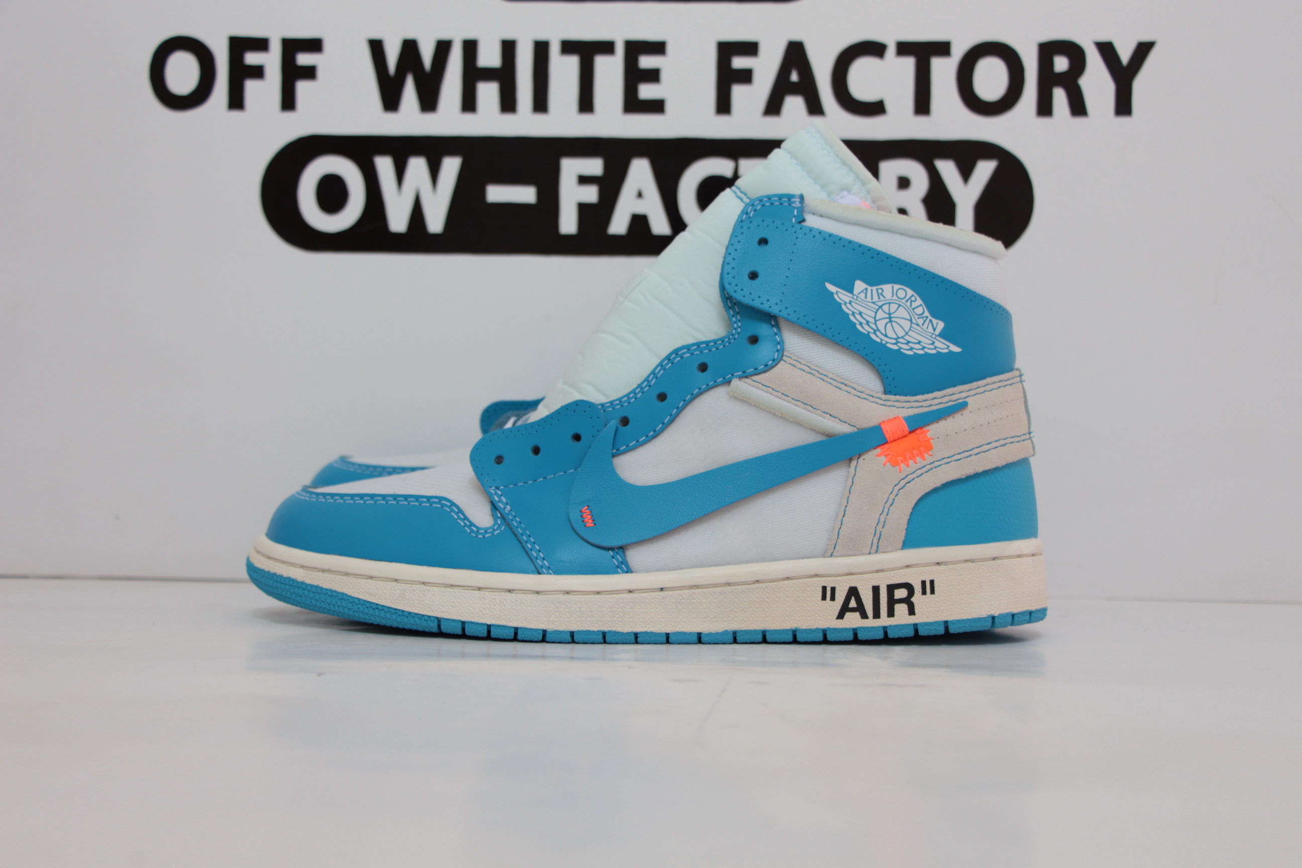 @OWF Jordan 1 Retro High Off-White University Blue Biggest 14