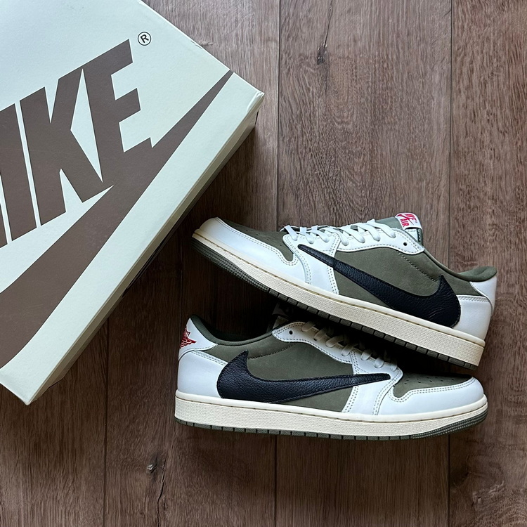 LJR batch Air Jordan 1 Retro Low OG SP Travis Scott Medium Olive