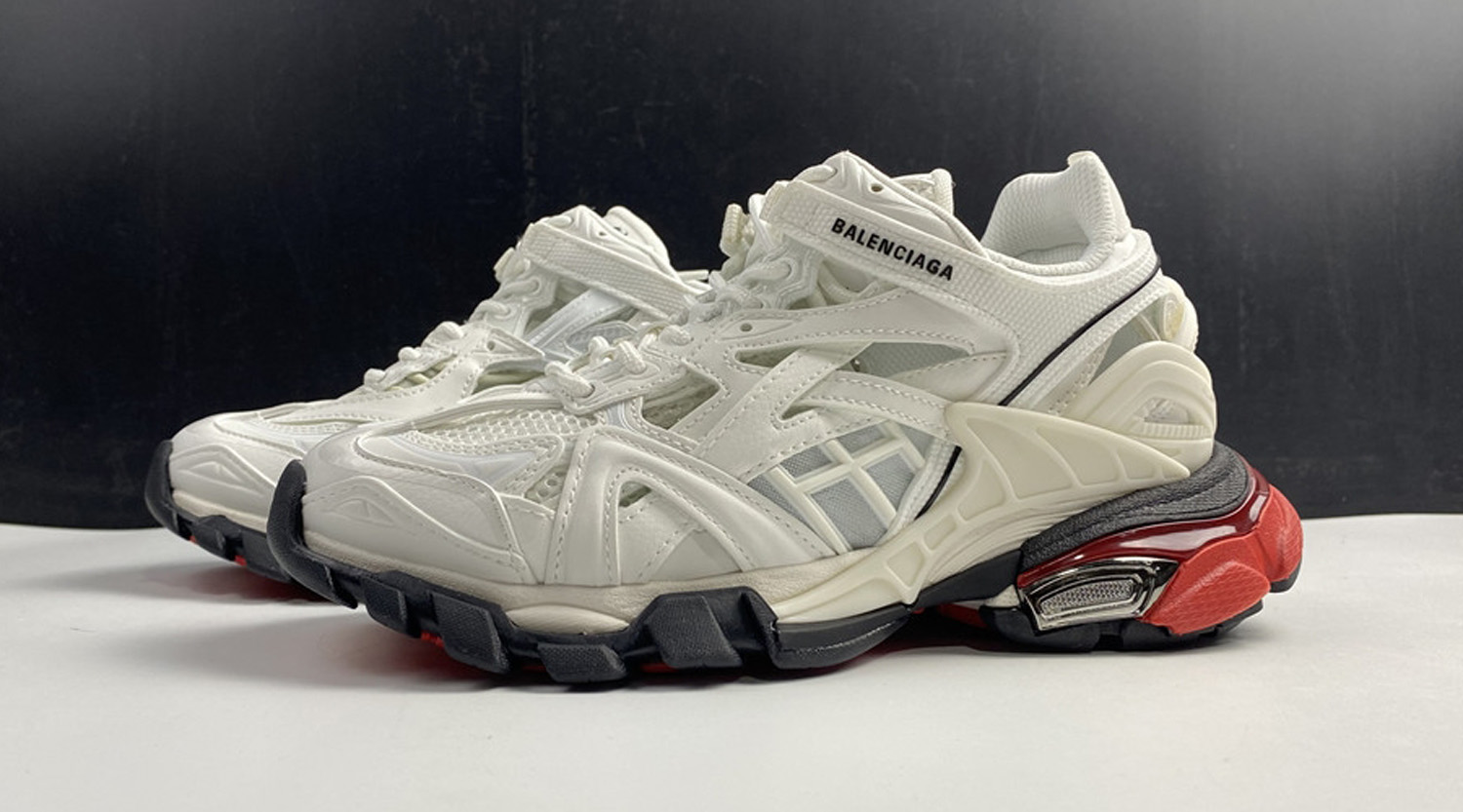 Balenciaga Track.2 Open Sneaker White Red Black