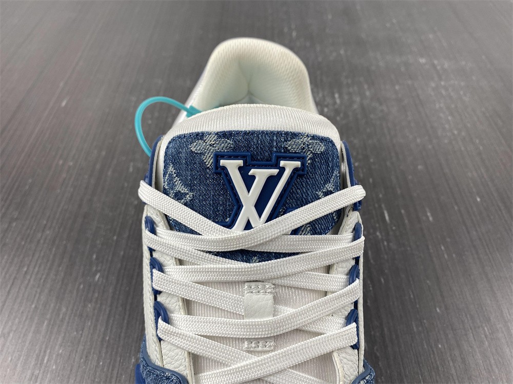 Louis Vuitton LV Trainer Monogram Denim White Blue