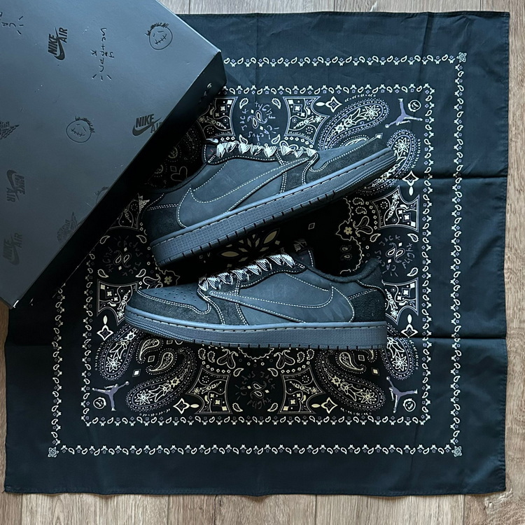 LJR batch Jordan 1 Retro Low OG SP Travis Scott Black Phantom