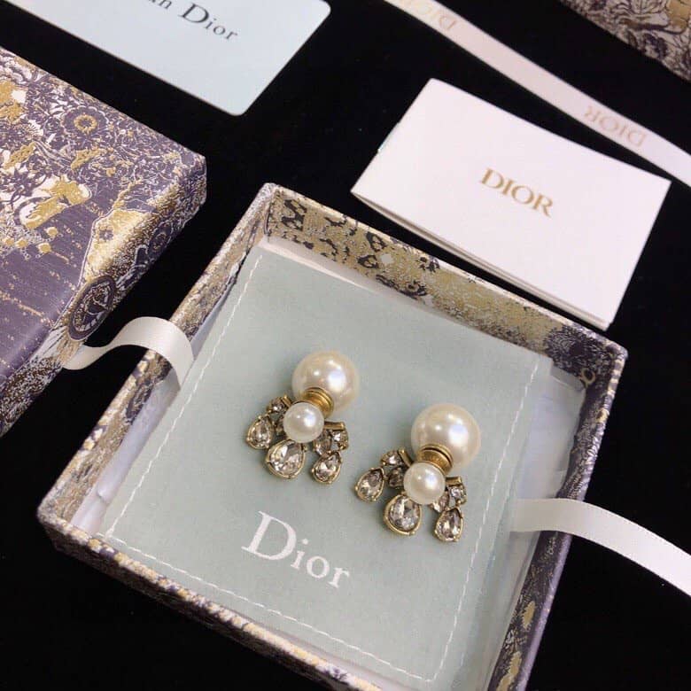 Fake Dior Logo Earrings