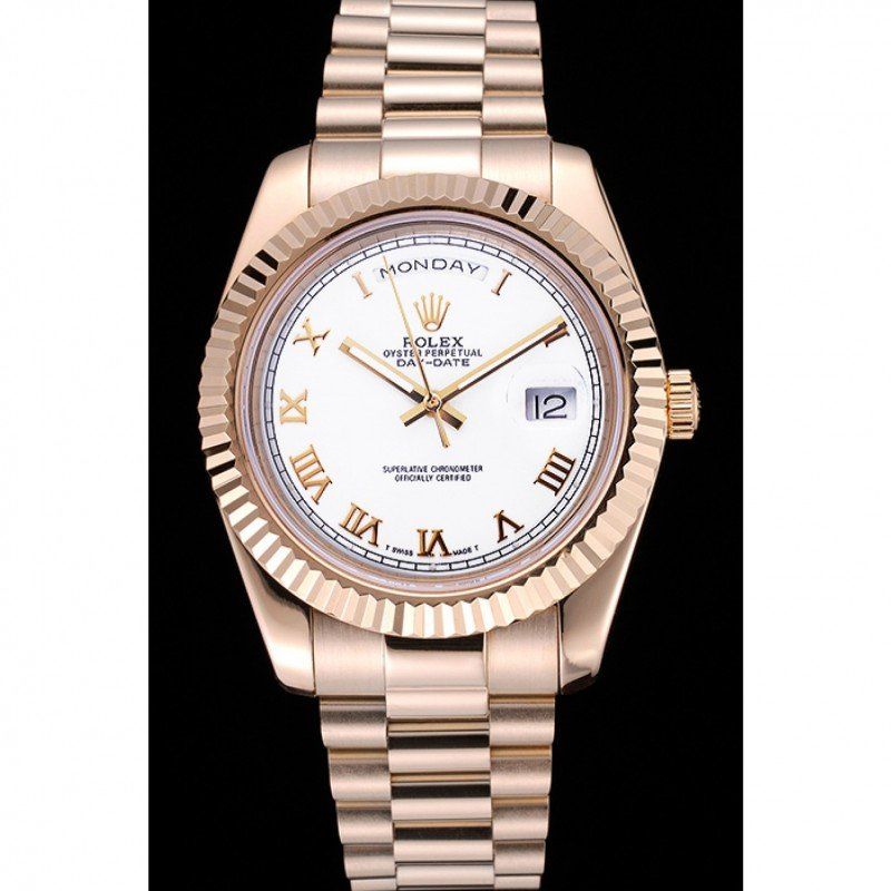 Replica Rolex Day-Date 41mm White Dial 218235