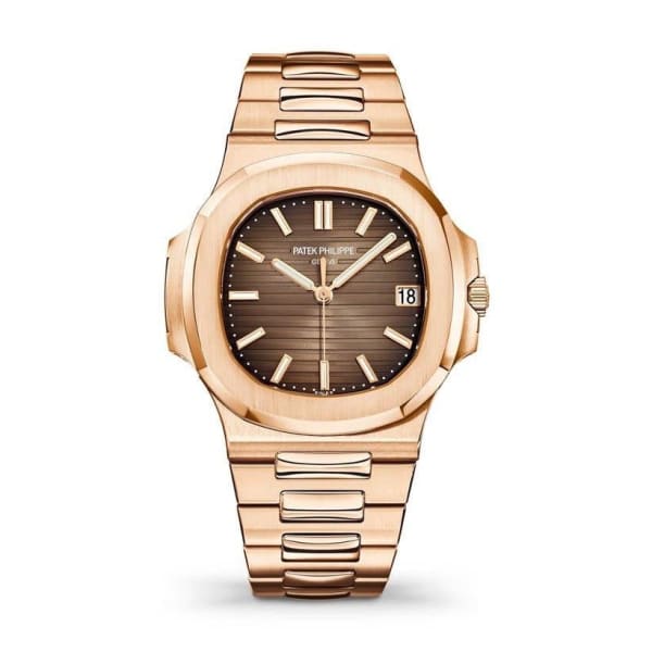 Patek Philippe Nautilus Date Sweep Seconds Rose Gold Brown Dial 5711/1R-001