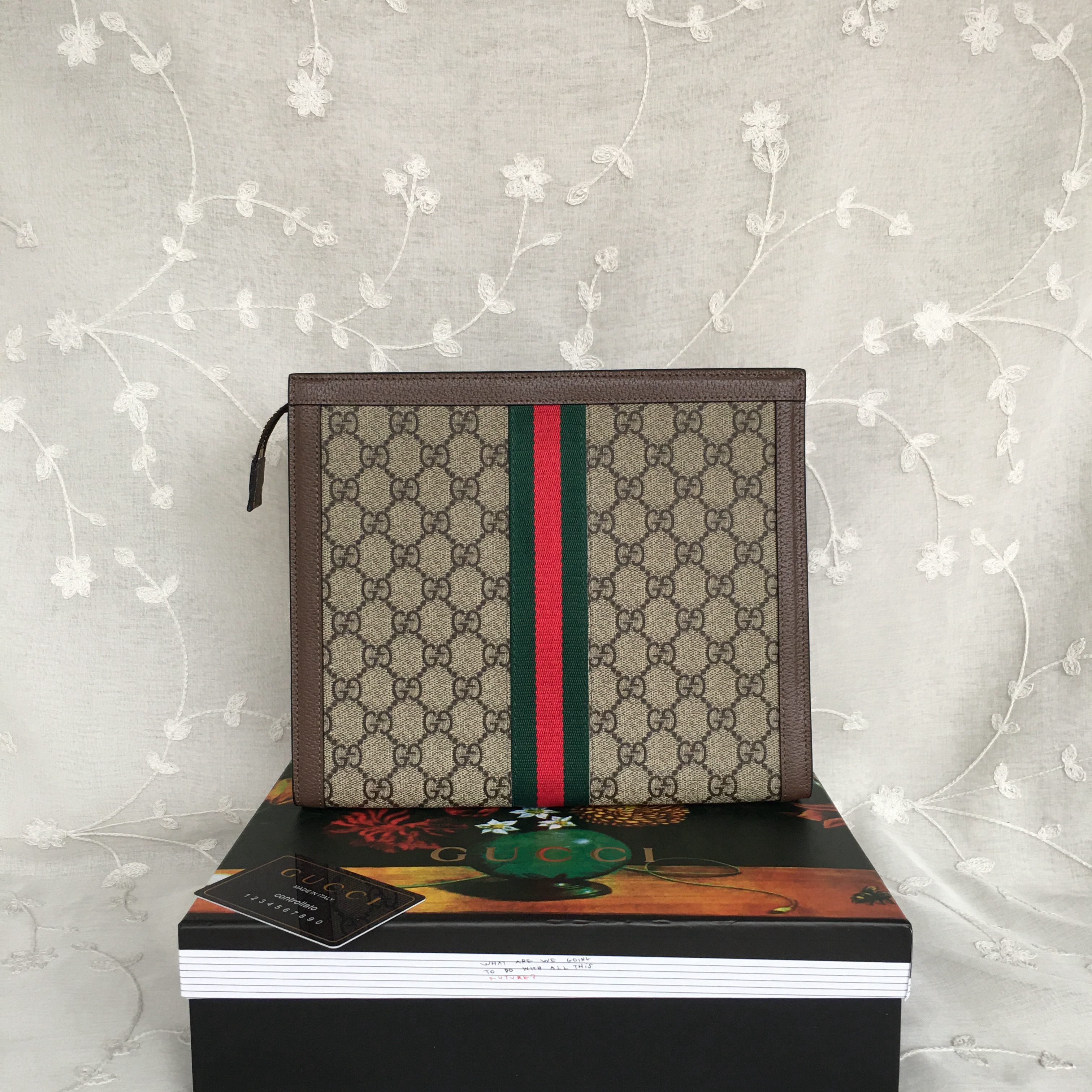 GUCCI Supreme Web pouch 475316