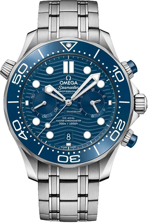 Omega Seamaster Diver 300M Co‑Axial Master Chronometer Chronograph 44mm Stainless Steel Blue Dial 210.30.44.51.03.001