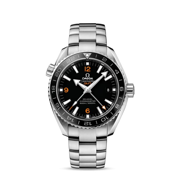 Omega Seamaster Planet Ocean 600M Co-Axial Chronometer GMT 43.5mm Stainless Steel Ceramic Bezel Black Dial Steel Bracelet 232.30.44.22.01.002
