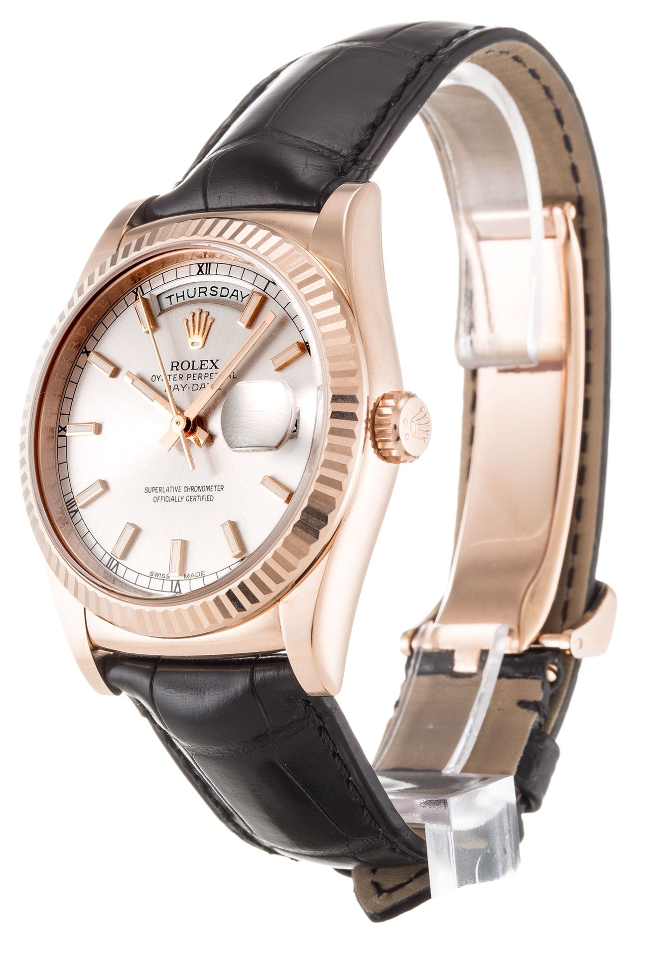 Replica Rolex Day-Date 36mm Silver Dial 118135