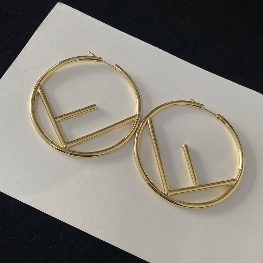 Knockoff Fendi Logo Earrings