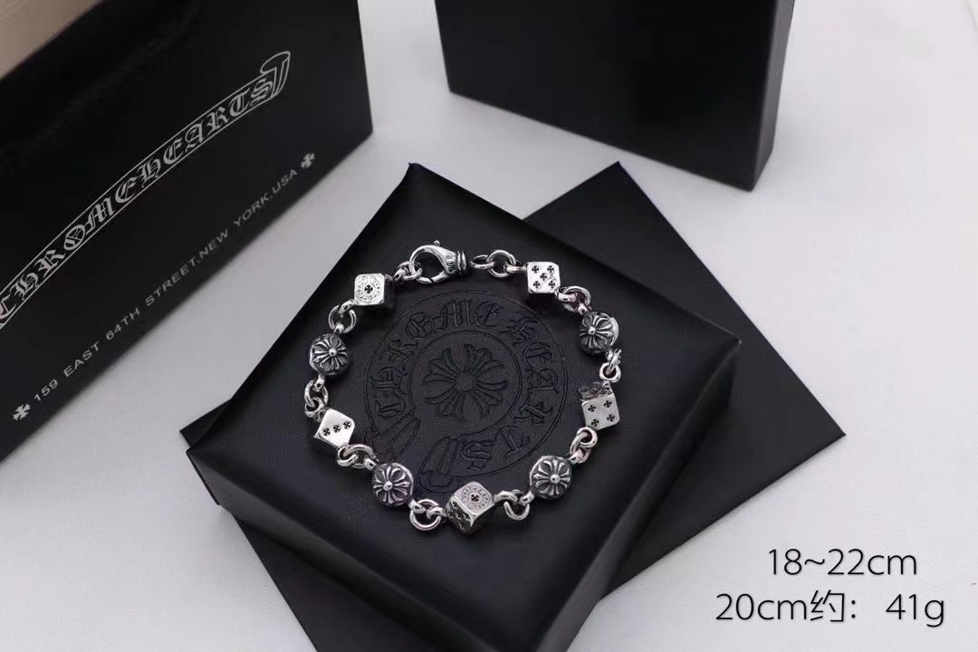 C*hrome* Hearts Cross dice bracelet necklace