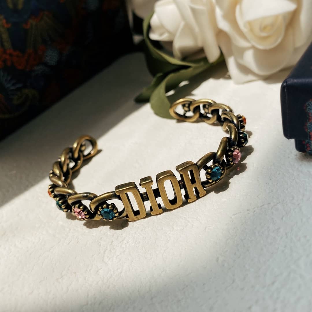 Fake Dior Logo Bracelet
