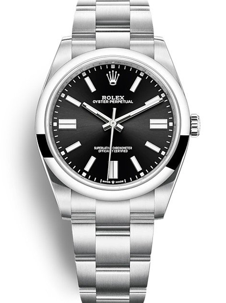 Replica Rolex Oyster Perpetual Lady 34mm Black Dial 124200