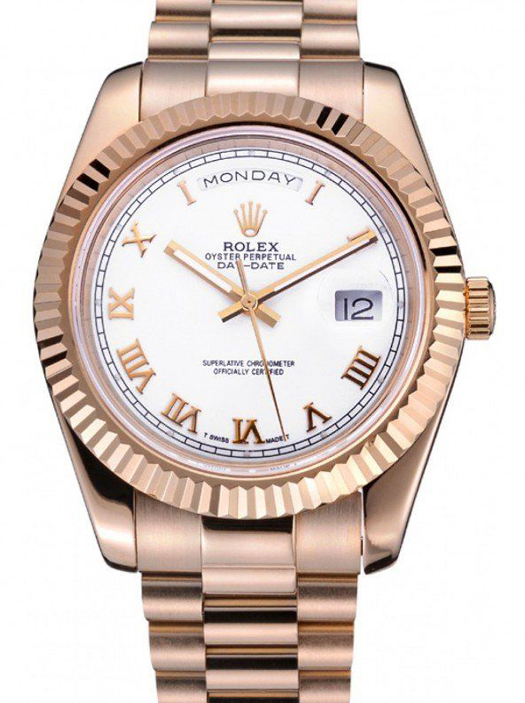 Replica Rolex Day-Date 41mm White Dial 218235