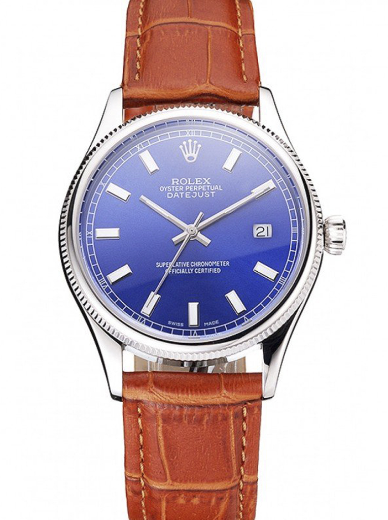 Superclone Rolex Datejust 38mm Blue Dial REP016817