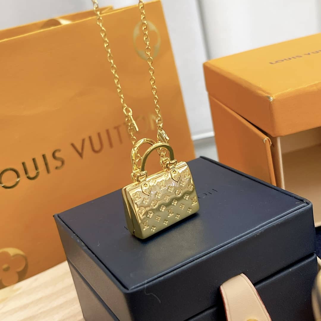 Fake Louis Vuitton Logo Necklace