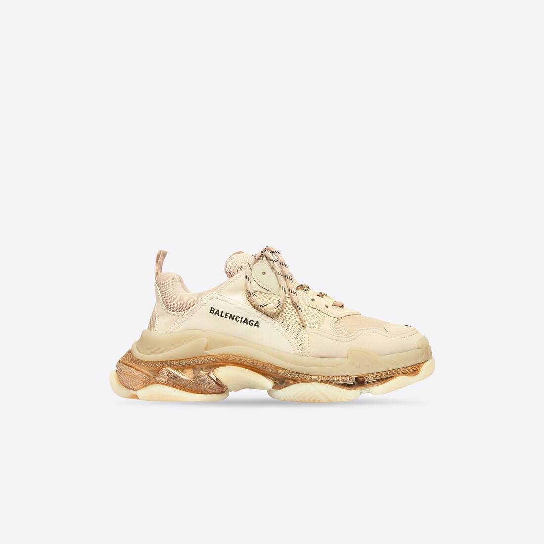 Women's Triple S Clear Sole Sneaker in Beige 544351W2GA19710