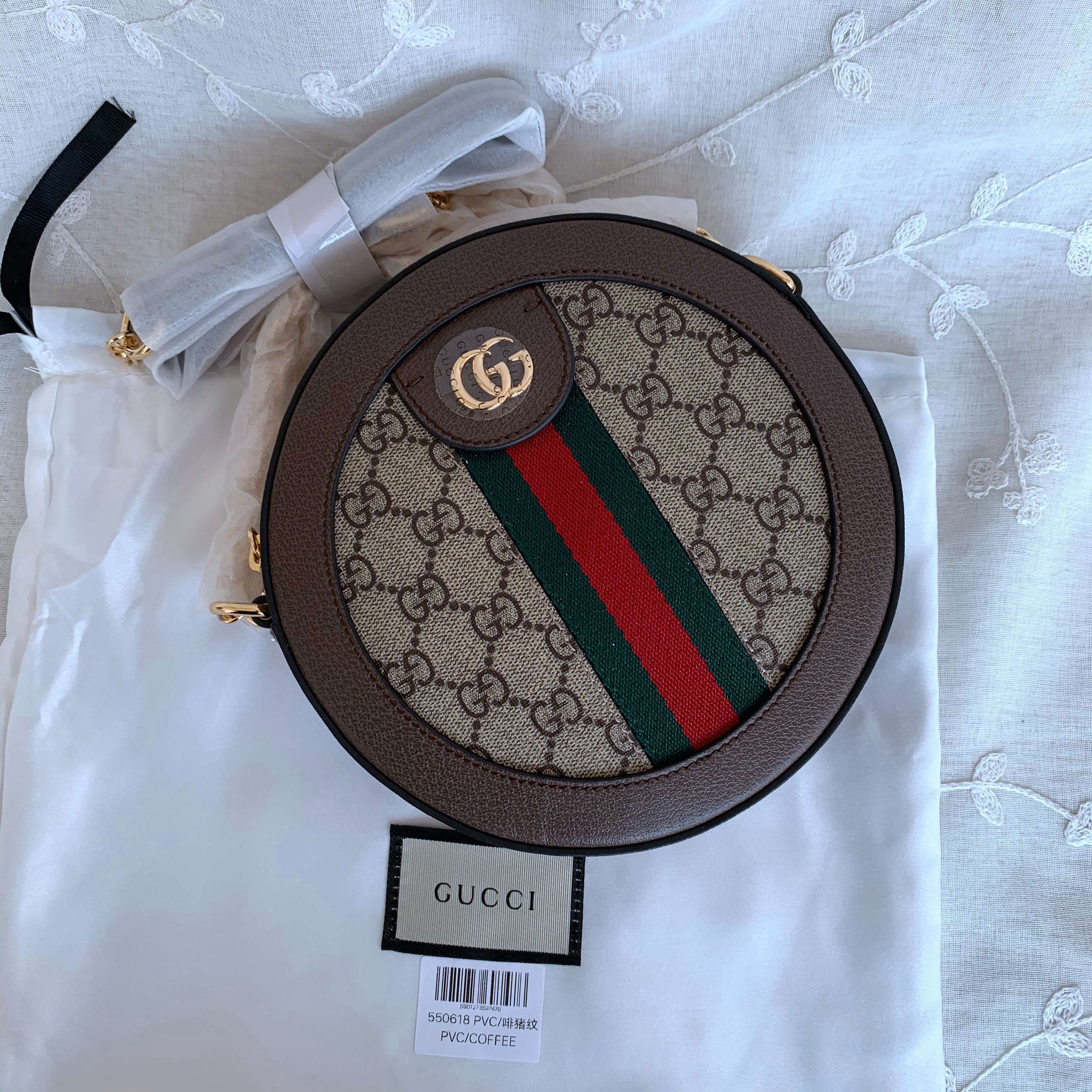 Gucci Ophidia Mini Round Shoulder Bag 550618